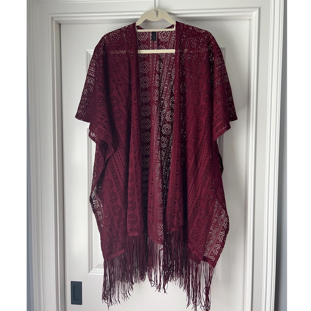 NWOT Lane Bryant Fringe Kimono